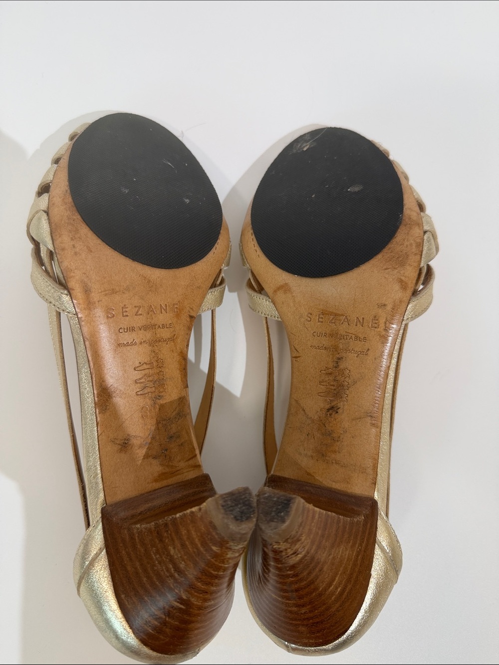 Sezane Monroe Sandals Gold Metallic Size 39 - Picture 6 of 10